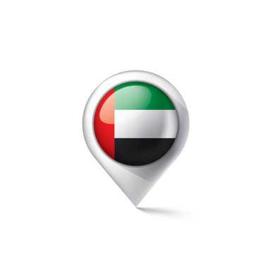 Birleşik Arap Emirlikleri bayrağı, beyaz bir arka plan üzerinde vektör çizim