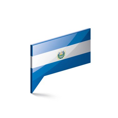 Salvador bayrağı, beyaz arkaplanda vektör çizimi