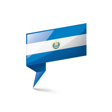 Salvador bayrağı, beyaz arkaplanda vektör çizimi