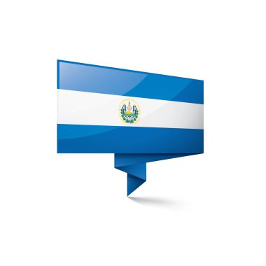 Salvador bayrağı, beyaz arkaplanda vektör çizimi