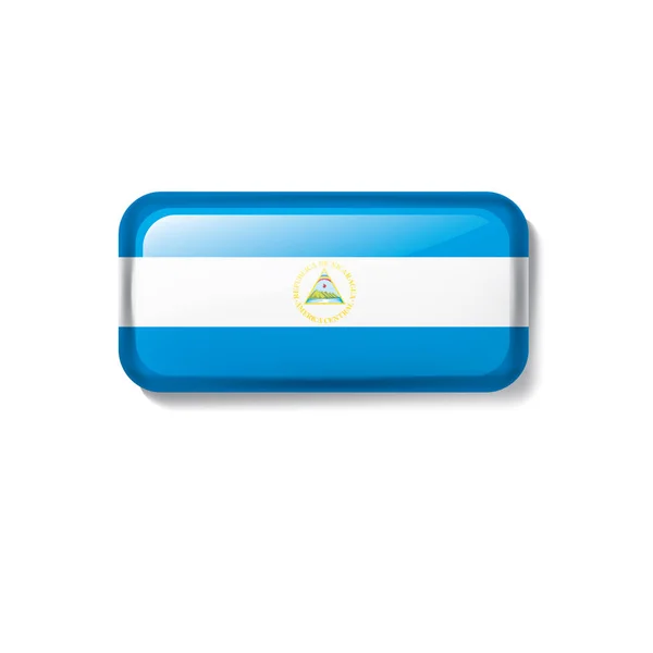 Nicaragua flag, vector illustration on a white background — Stock Vector