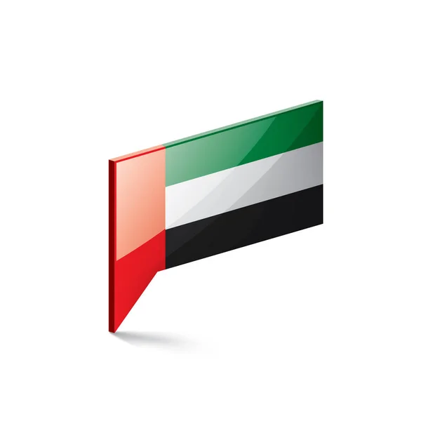Drapeau des Émirats arabes unis, illustration vectorielle sur fond blanc — Image vectorielle