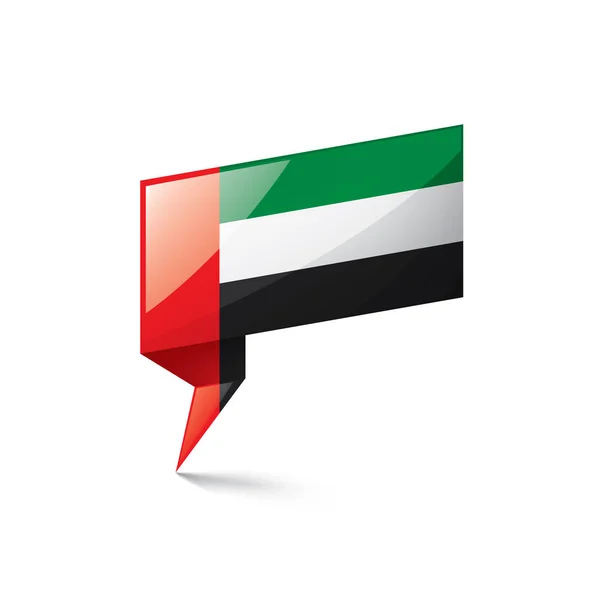 Vereinigte Arabische Emirate Flagge, Vektorabbildung auf weißem Hintergrund — Stockvektor