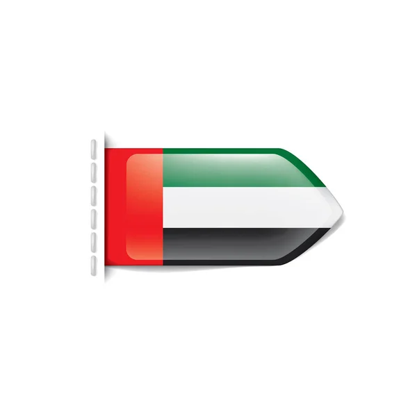 Bandera de los Emiratos Árabes Unidos, ilustración vectorial sobre fondo blanco — Vector de stock