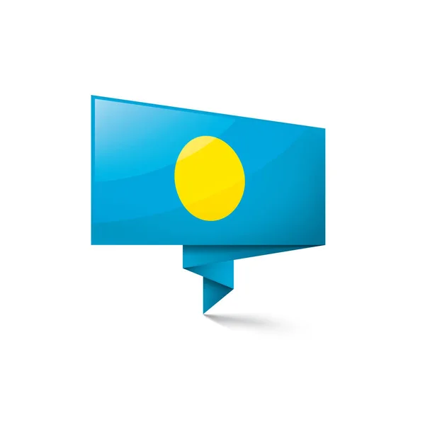 Bandera de Palau, ilustración vectorial sobre fondo blanco — Archivo Imágenes Vectoriales