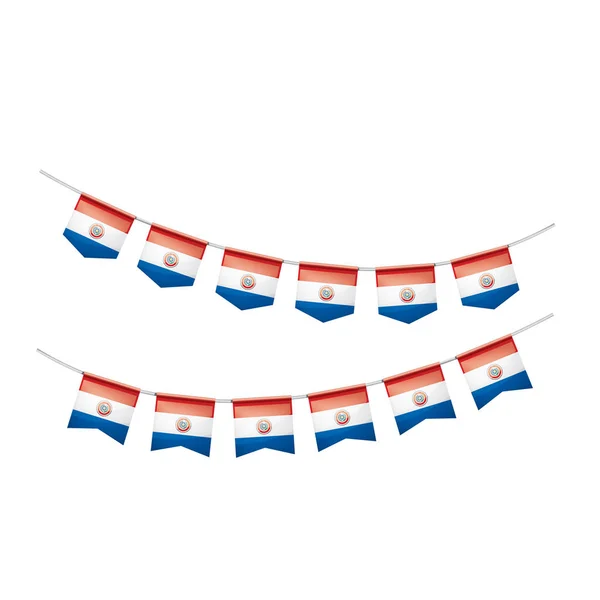 Drapeau du Paraguay, illustration vectorielle sur fond blanc — Image vectorielle