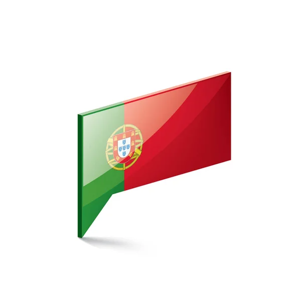 Flaga Portugalii, wektor ilustracja na białym tle — Wektor stockowy