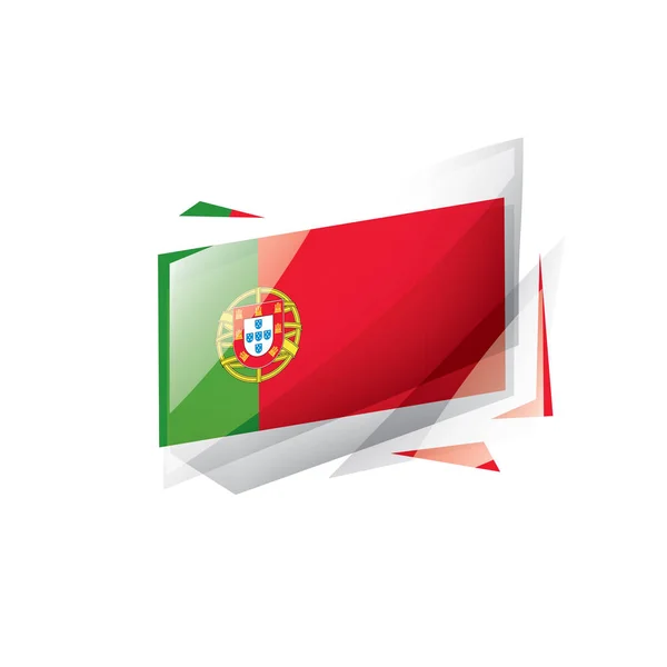 Bandeira de Portugal, ilustração vetorial sobre fundo branco —  Vetores de Stock