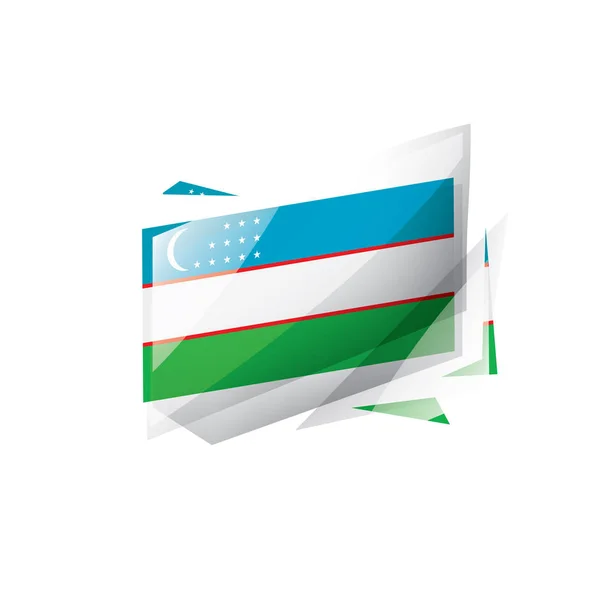 Uzbekistan flag, vector illustration on a white background — Stock Vector
