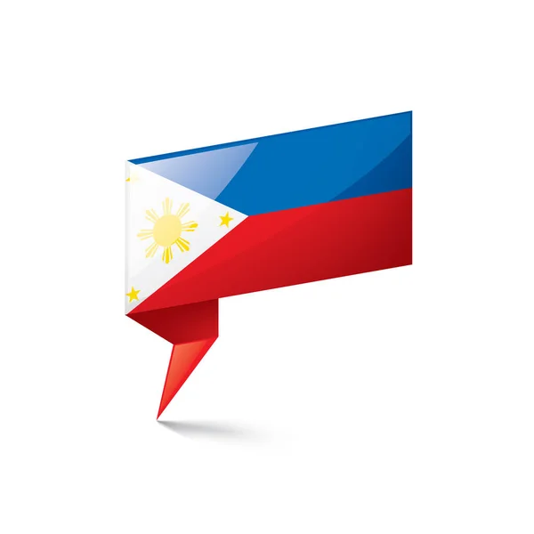 Drapeau des Philippines, illustration vectorielle sur fond blanc — Image vectorielle