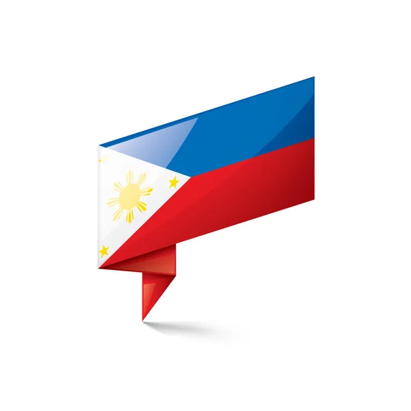 Drapeau des Philippines, illustration vectorielle sur fond blanc — Image vectorielle