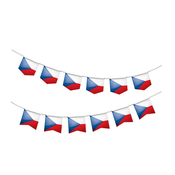 Tschechische Flagge, Vektorabbildung auf weißem Hintergrund — Stockvektor