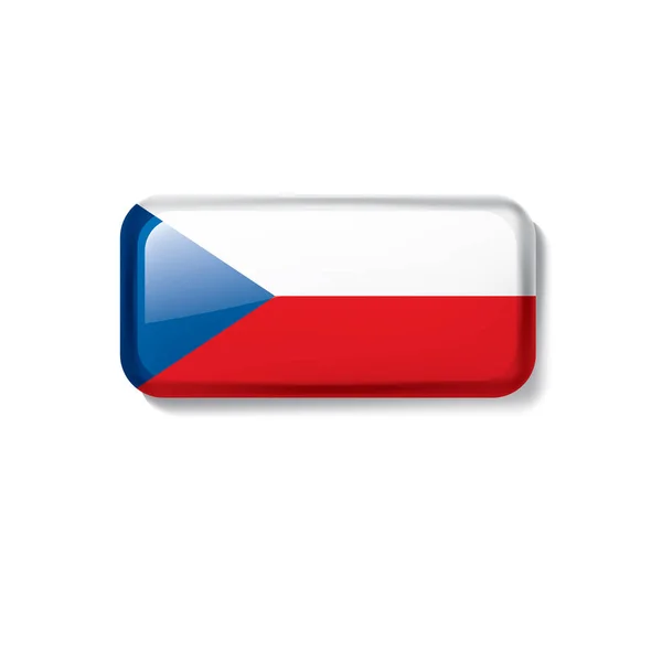 Flaga Czechy, wektor ilustracja na białym tle — Wektor stockowy