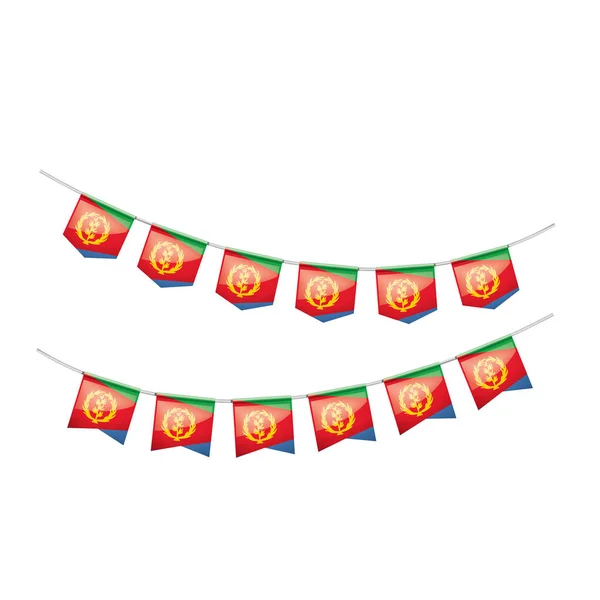 Bandiera eritrea, illustrazione vettoriale su sfondo bianco — Vettoriale Stock