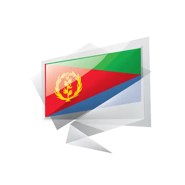 Bandera de Eritrea, ilustración vectorial sobre fondo blanco — Archivo Imágenes Vectoriales