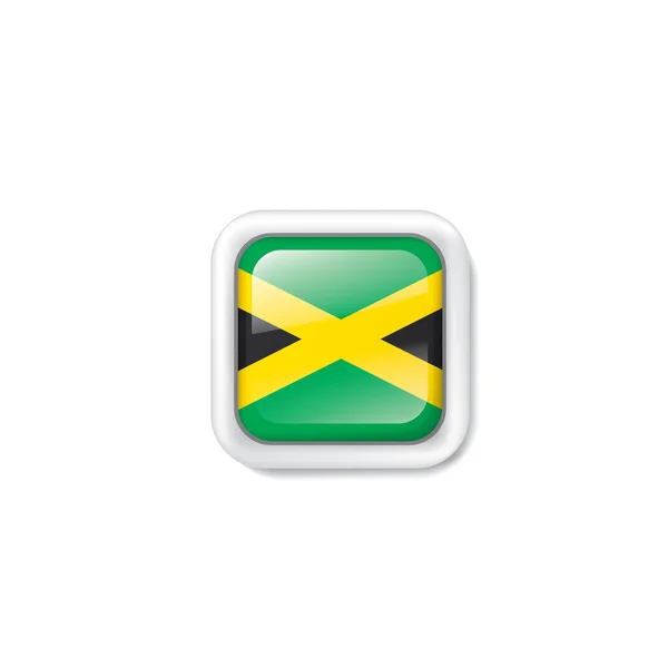 Jamaica zászló, vektor illusztráció fehér alapon — Stock Vector