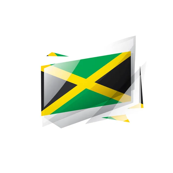 Jamajka flaga, wektor ilustracja na białym tle — Wektor stockowy