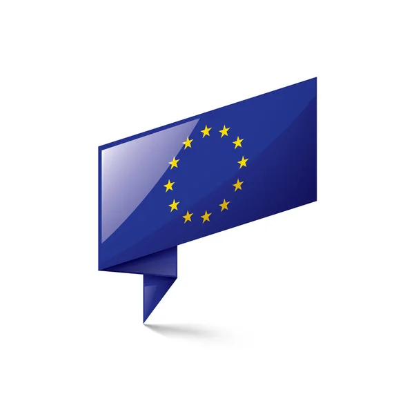 Europese Unie vlag, vector illustratie op een witte achtergrond — Stockvector