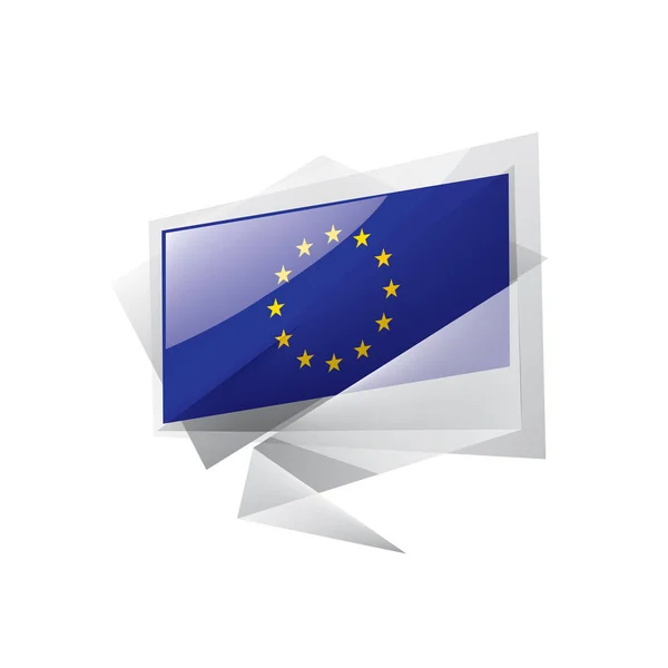 European union flag, vector illustration on a white background — Stock Vector