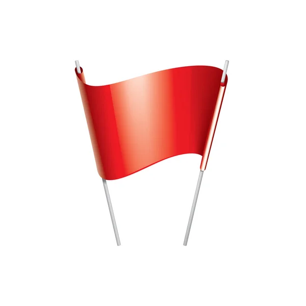 Pegatina roja sobre fondo blanco. Ilustración vectorial — Vector de stock