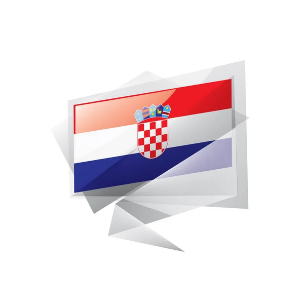 Flaga Chorwacji, wektor ilustracja na białym tle — Wektor stockowy