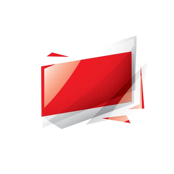 Roter Aufkleber auf weißem Hintergrund. Vektorillustration — Stockvektor