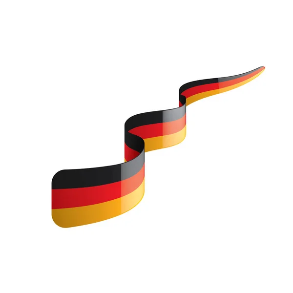 Duitsland vlag, vector illustratie op een witte achtergrond — Stockvector