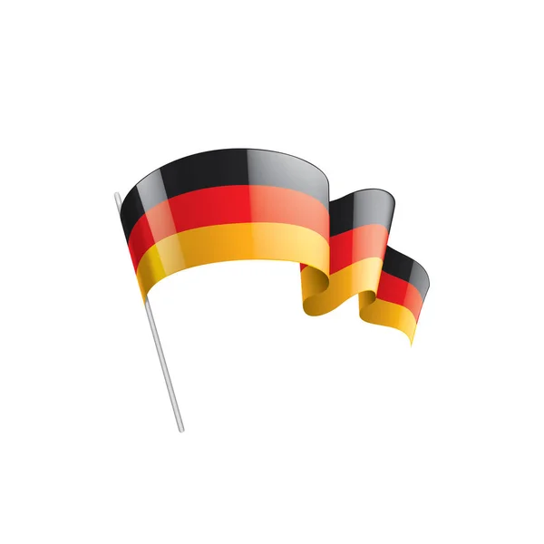 Bandera de Alemania, ilustración vectorial sobre fondo blanco — Vector de stock