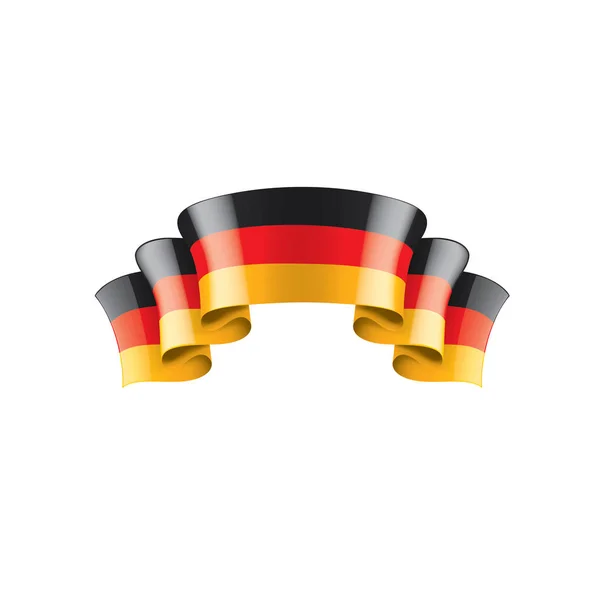 Bandera de Alemania, ilustración vectorial sobre fondo blanco — Vector de stock