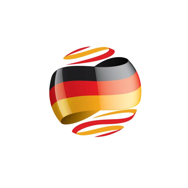 Drapeau Allemagne, illustration vectorielle sur fond blanc — Image vectorielle