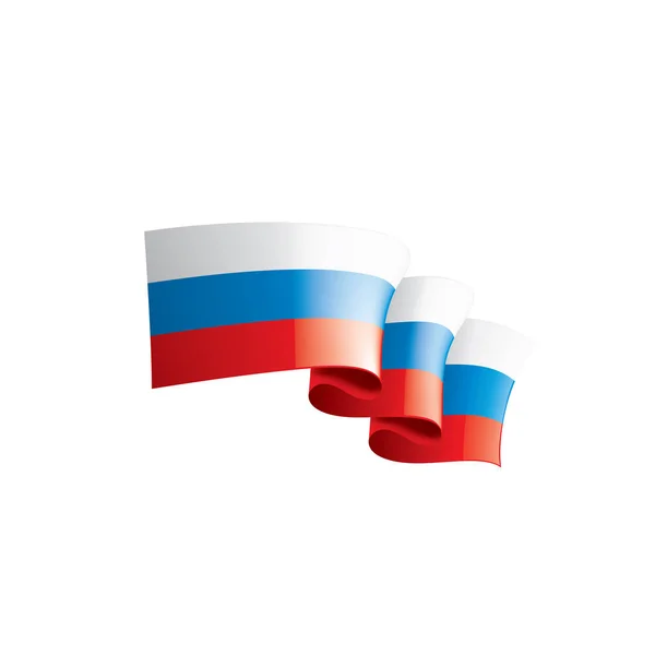 Rusland vlag, vector illustratie op een witte achtergrond — Stockvector