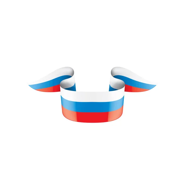 Σημαία Ρωσίας, διανυσματική απεικόνιση σε λευκό φόντο — Διανυσματικό Αρχείο