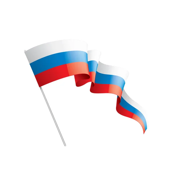 Drapeau Russie, illustration vectorielle sur fond blanc — Image vectorielle