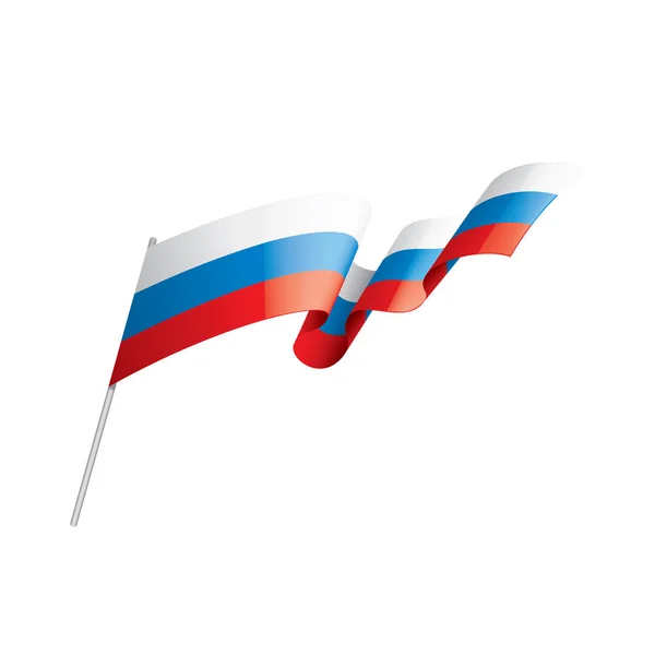 Rusland Vlag Vector Illustratie Een Witte Achtergrond — Stockvector