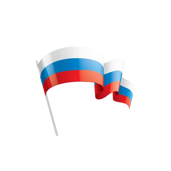 Drapeau Russie, illustration vectorielle sur fond blanc — Image vectorielle