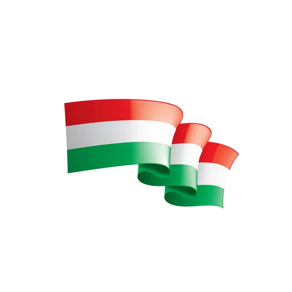 백지 위의 벡터 그림, 헝가리 국기 — 스톡 벡터