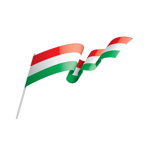 Hungary flag, vector illustration on a white background — Stock Vector