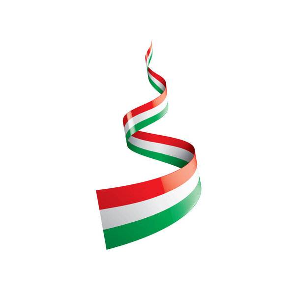 Hungary flag, vector illustration on a white background