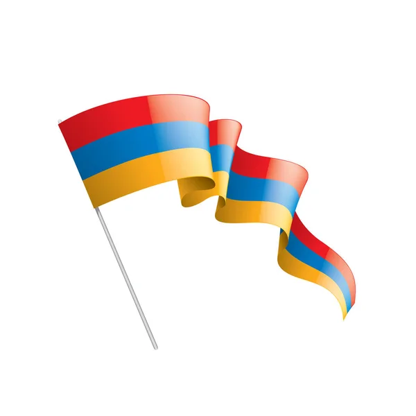 Drapeau Arménie, illustration vectorielle sur fond blanc — Image vectorielle