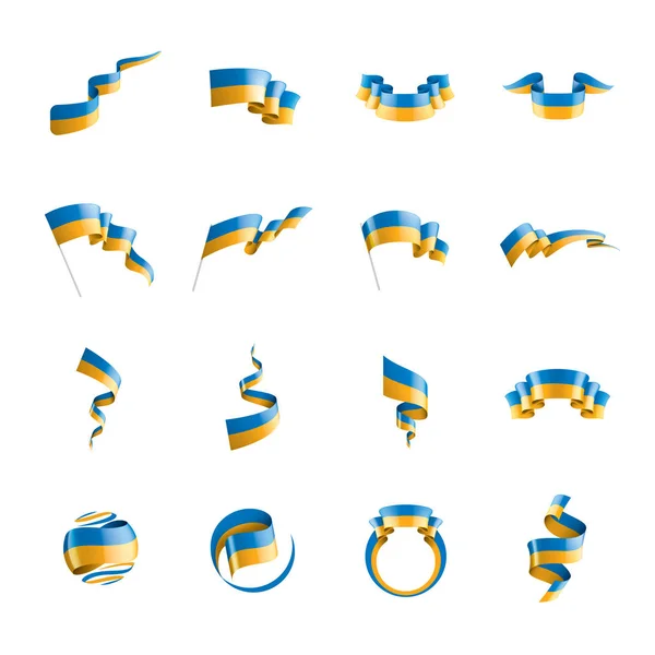 Ukraina flagga, vektor illustration på en vit bakgrund — Stock vektor