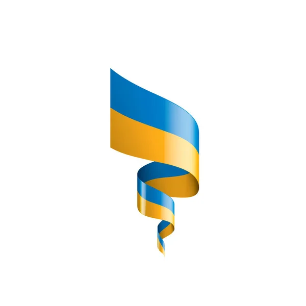 ウクライナの旗白い背景のベクトルイラスト — ストックベクタ