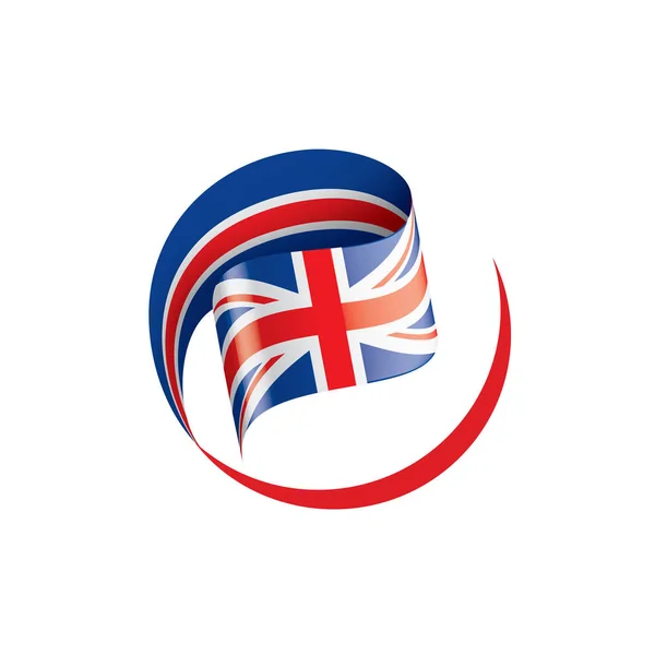 Bandera del Reino Unido, ilustración vectorial sobre fondo blanco — Vector de stock