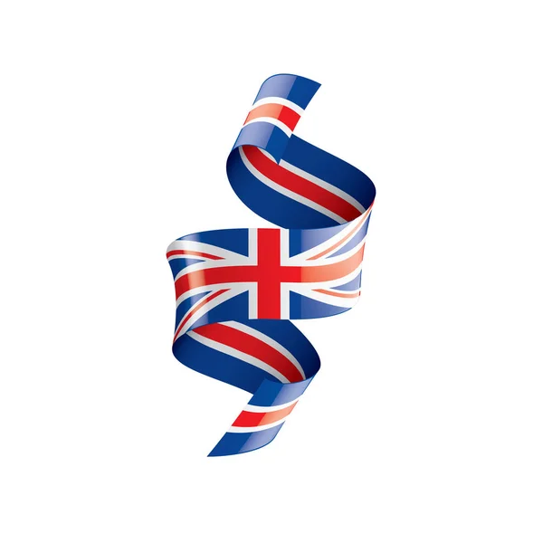 Флаг Великобритании, векторная иллюстрация на белом фоне — стоковый вектор