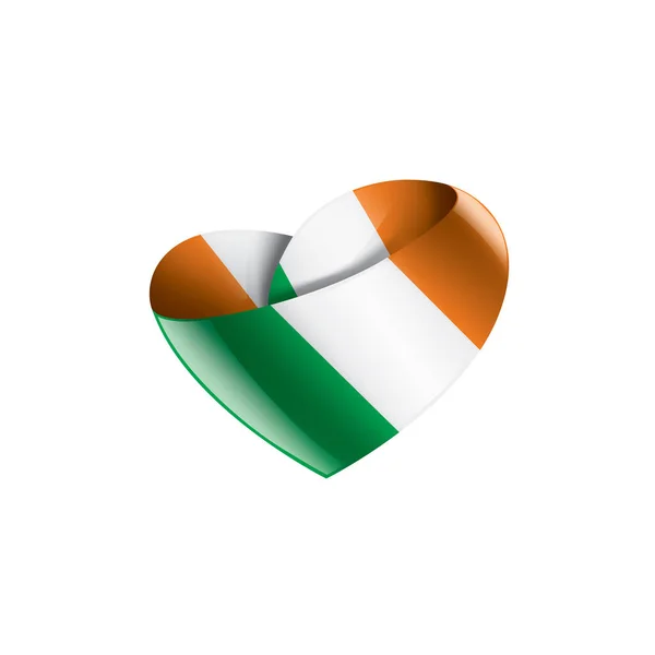 Bandeira da Irlanda, ilustração vetorial sobre um fundo branco — Vetor de Stock