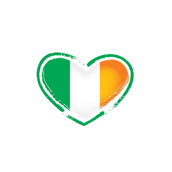 アイルランドの国旗、白い背景のベクトルイラスト — ストックベクタ