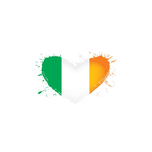 Drapeau de l'Irlande, illustration vectorielle sur fond blanc — Image vectorielle