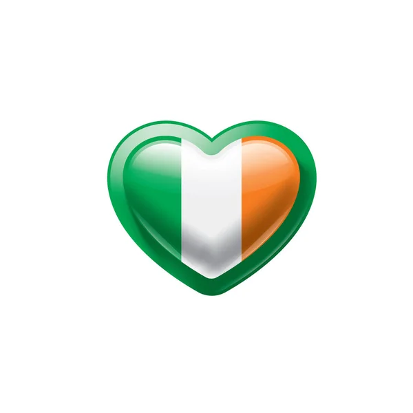 Irlanda bandiera, illustrazione vettoriale su sfondo bianco — Vettoriale Stock