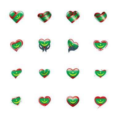 Mauritius bayrak, beyaz bir arka plan üzerinde vektör çizim