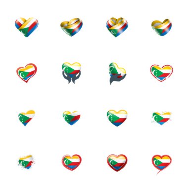 Komor bayrağı, beyaz bir arka plan üzerinde vektör çizim