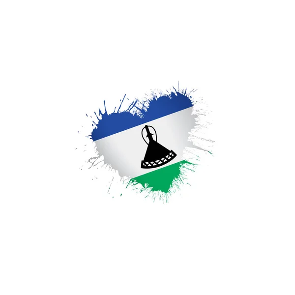 Bandera de Lesotho, ilustración vectorial sobre fondo blanco — Vector de stock